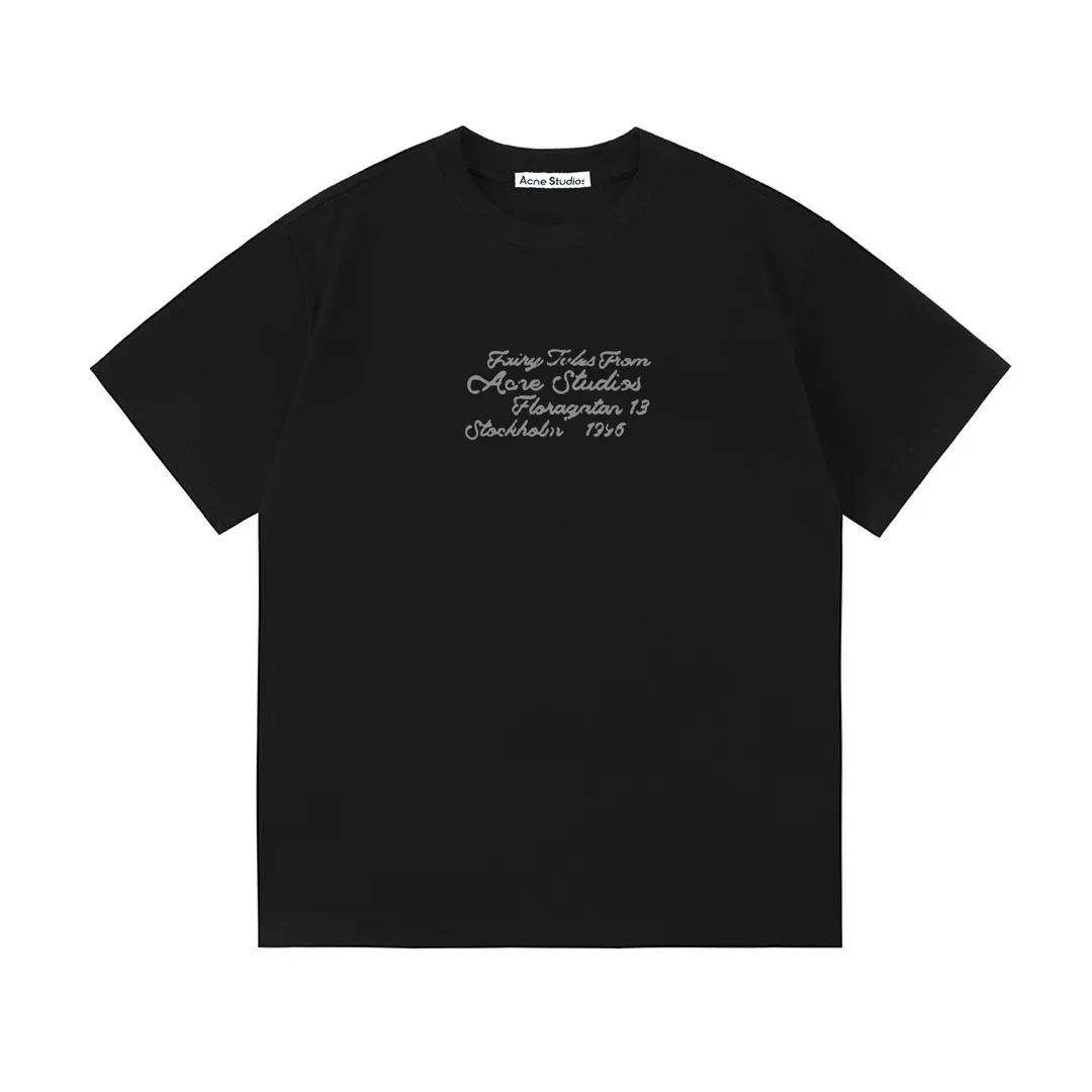 Acne Studios New Arrival logo Same Style t 100％ 32 ：Black Size：XS S M L